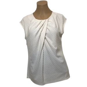 Talbots criss cross chest blouse